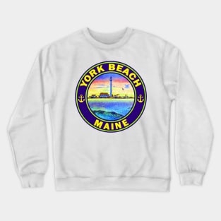 York Beach Maine Boon Island Lighthouse Crewneck Sweatshirt